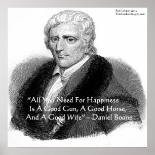 Daniel Boone & Humour Quote Poster