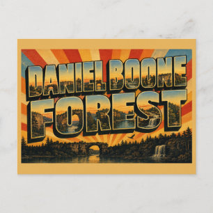 Daniel Boone National Forest KY Vintage Travel Art Postcard