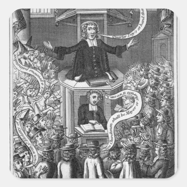 Daniel Burgess, illustration from 'Portraits Square Sticker (Front)
