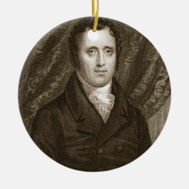 Daniel D. Tompkins (1774-1825) engraved by Thomas Ceramic Tree Decoration (Front)
