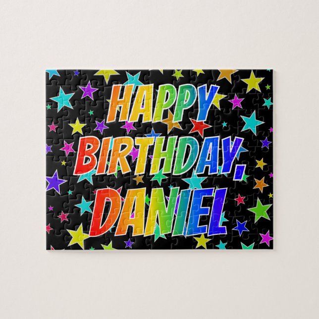 "DANIEL" First Name, Fun "HAPPY BIRTHDAY" Jigsaw Puzzle (Horizontal)