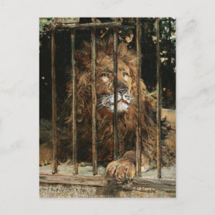 Daniel Hernández Morillo: At the Lion Cage Postcard
