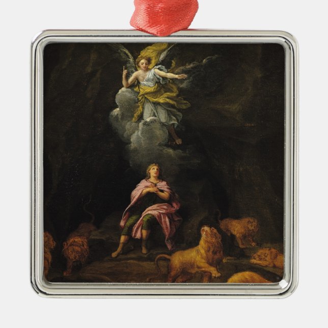 Daniel in the Den of Lions Metal Tree Decoration (Front)