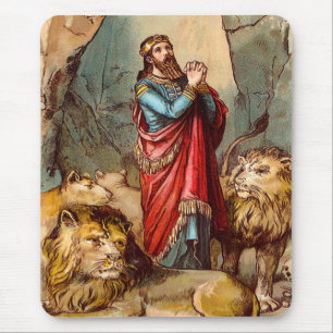 Daniel in the lion`s den mousepad