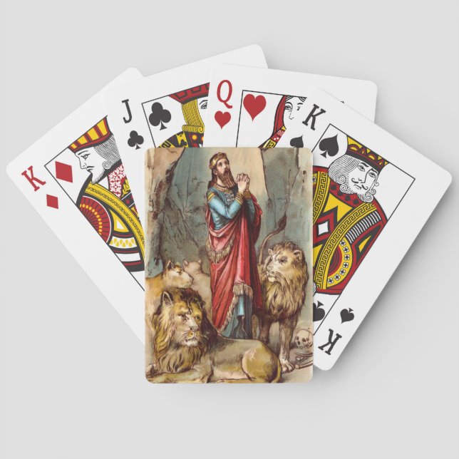 Daniel in the lion`s den playing cards (Back)