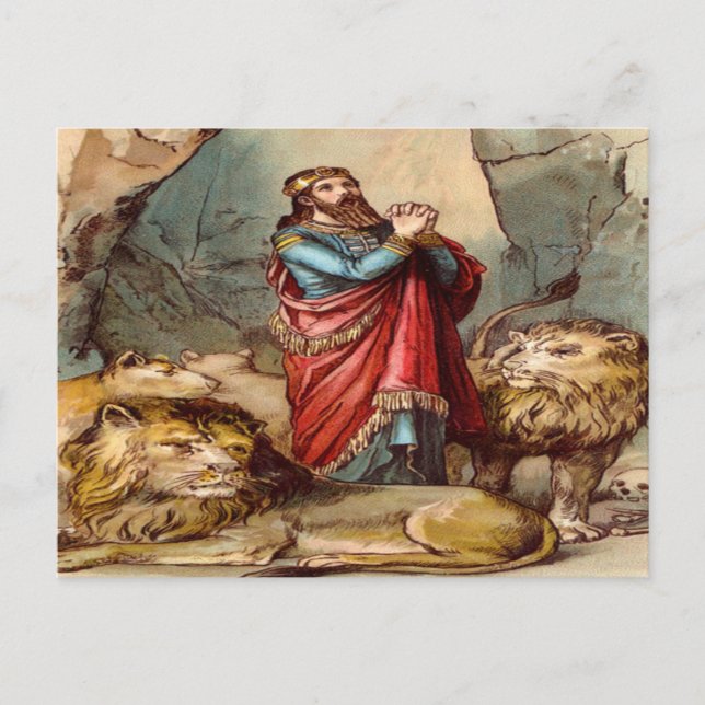 Daniel in the lion`s den postcard (Front)