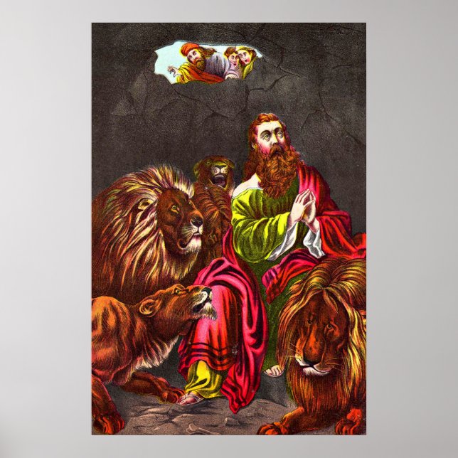 Daniel in the lion`s den Vintage poster (Front)