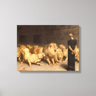 Daniel In The Lions Den 1872 By Briton Riviere Canvas Print