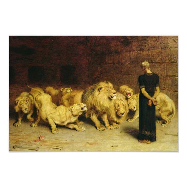 Daniel in the Lions' Den, 1872 by Briton Riviere Photo Print (Front)
