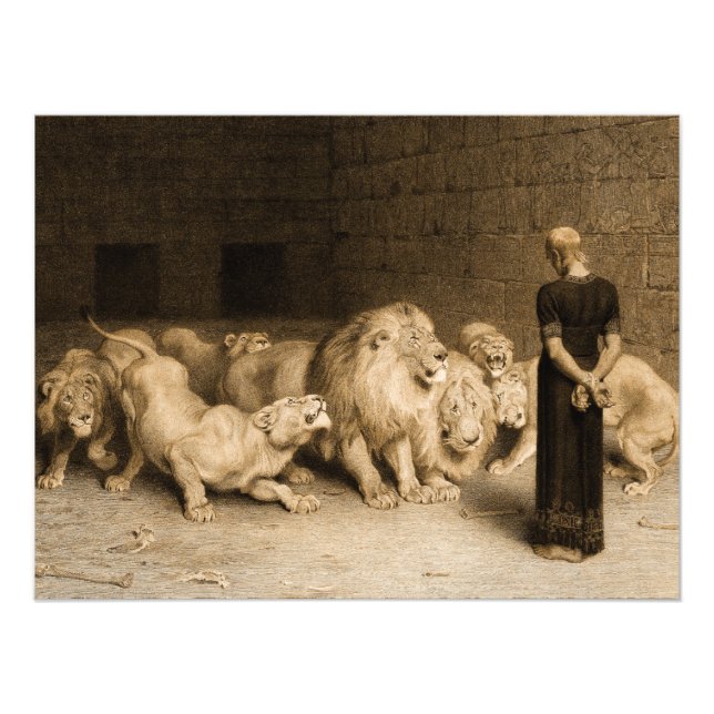 Daniel in the Lions Den, 1875 by Briton Riviere Photo Print (Front)