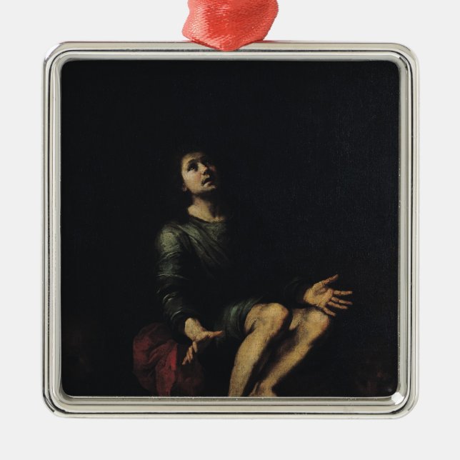 Daniel in the Lions' Den 2 Metal Tree Decoration (Front)