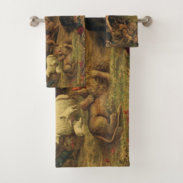Daniel in the Lions' Den Bath Towel Set (Insitu)