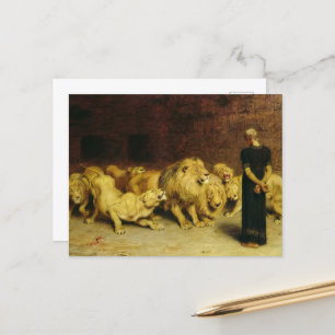 Daniel in the Lions' Den by Briton Riviere Holiday Postcard