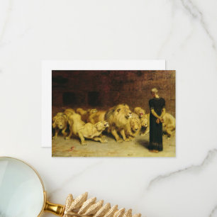 Daniel in the Lions' Den by Briton Riviere Thank You Card