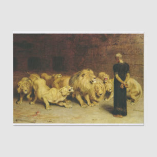 Daniel in the Lions' Den by Briton Riviere Tissue Paper