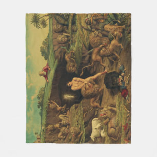 Daniel in the Lions' Den Fleece Blanket