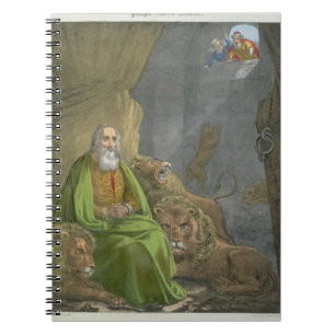 Daniel in the Lions' Den, from a bible printed by Notebook