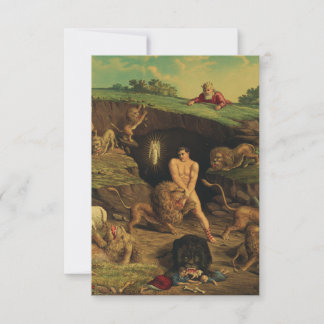 Daniel In The Lions Den Holy Card