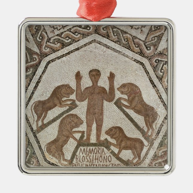 Daniel in the Lions' Den Metal Tree Decoration (Front)