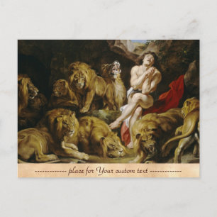 Daniel in the Lion's Den Peter Paul Rubens paint Postcard