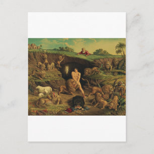 Daniel in the Lions' Den Postcard