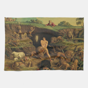 Daniel in the Lions' Den Tea Towel