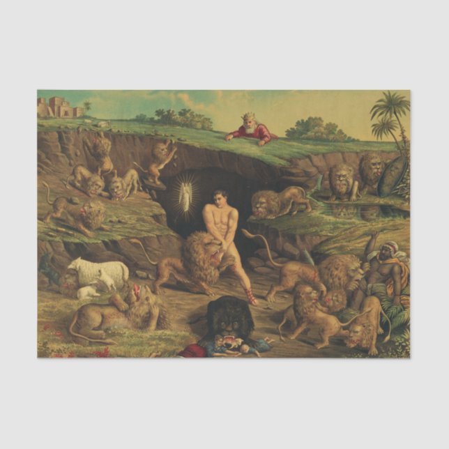 Daniel in the Lions' Den Tissue Paper (Front)