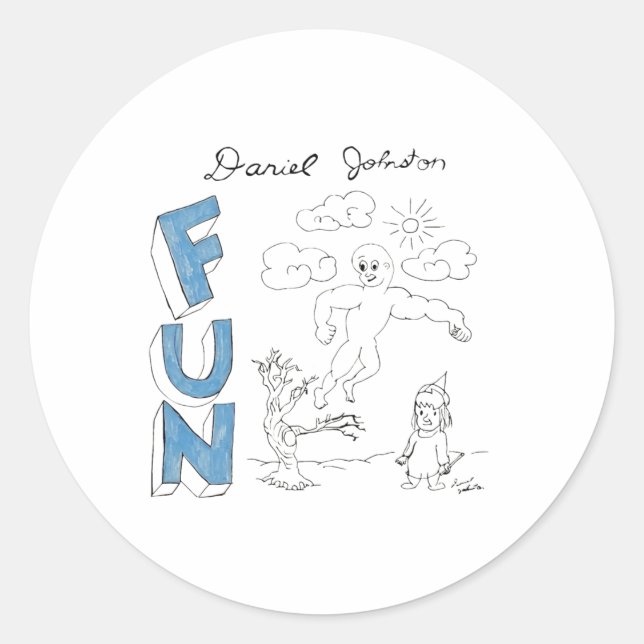 Daniel Johnston Fun Drawing Sticker  (Front)