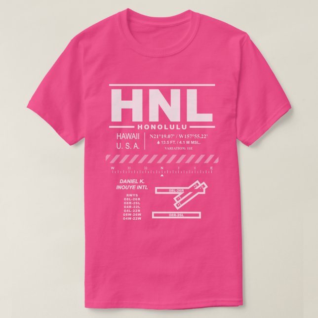 Daniel K. Inouye Int'l Airport HNL T-Shirt (Design Front)