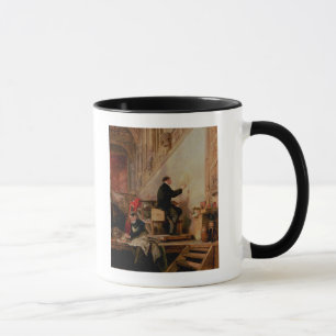 Daniel Maclise  painting his mural Mug