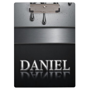 Daniel Name with Dripping Liquid Metal Clipboard
