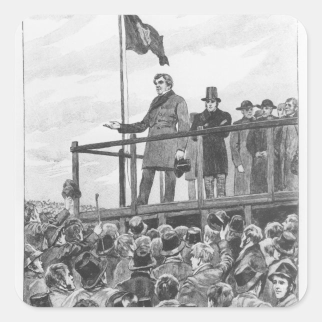 Daniel O'Connel  at the meeting at Trim Square Sticker (Front)