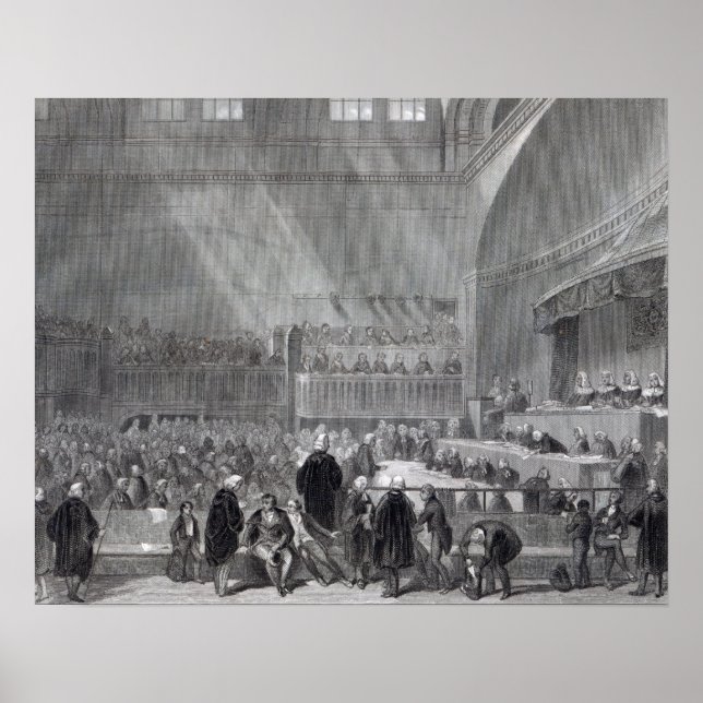 Daniel O'Connell standing trial in 1844 Poster (Front)