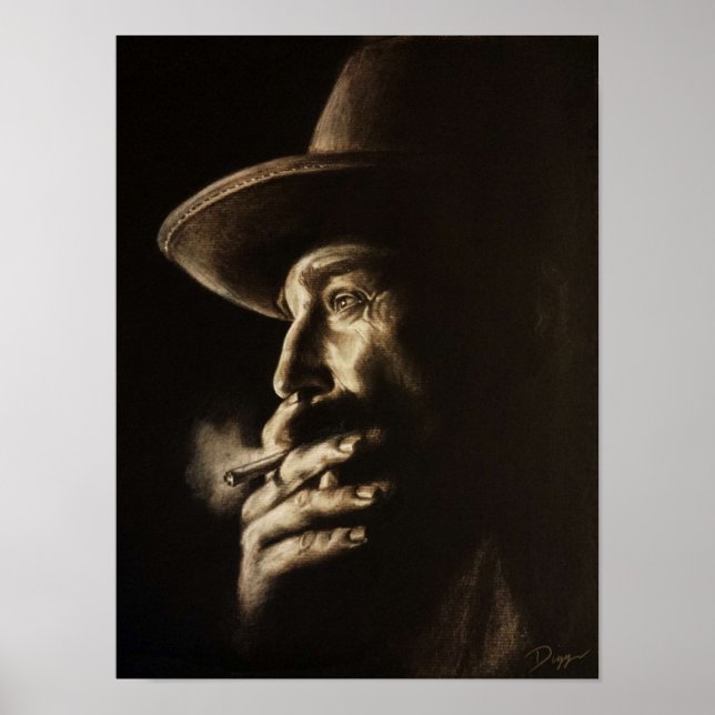 Daniel plainview charcoal poster (Front)
