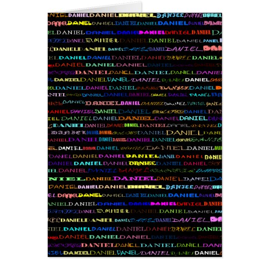 Daniel Text Design I Vertical Greeting Card