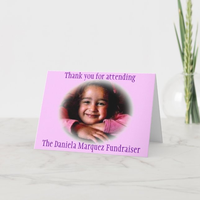 Daniela Fundraiser Thank You Card (Front)
