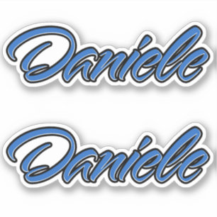 Daniele name blue sticker Sticker Stickerset