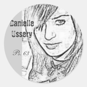 Danielle Ussery music Classic Round Sticker