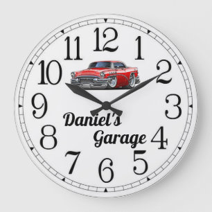 Daniel's Classic Garage Large Clock