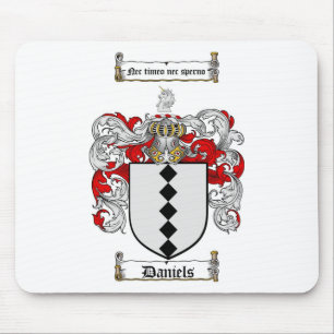 DANIELS FAMILY CREST -  DANIELS COAT OF ARMS MOUSE MAT