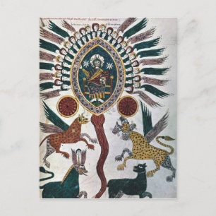 Daniel's vision of Four Beasts and God Postcard