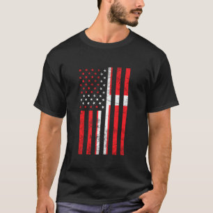 Danish American Flag Denmark America USA T-Shirt