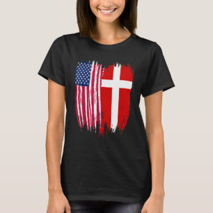 Danish American Flag Denmark T-Shirt