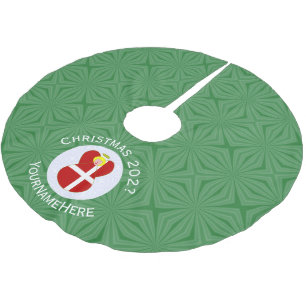Danish Angel Christmas Flag Personalised  Brushed Polyester Tree Skirt