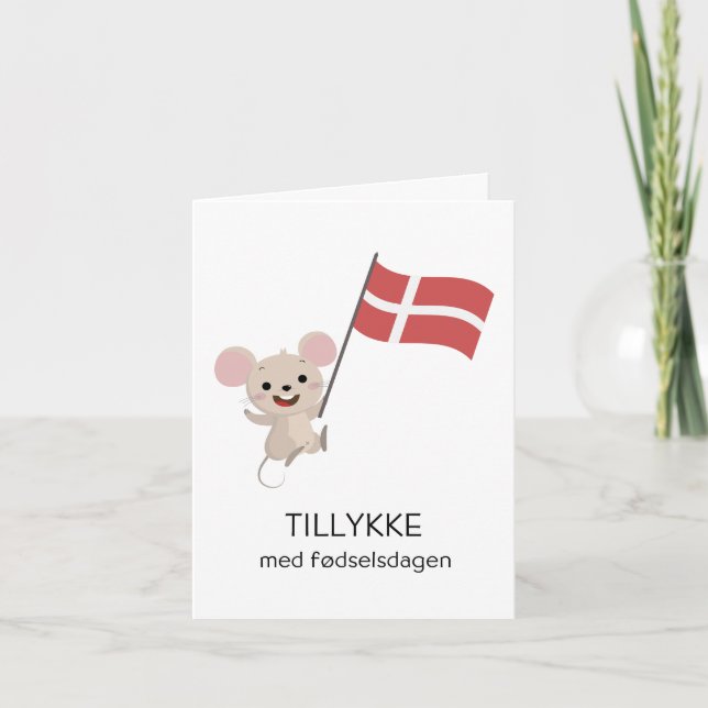 Danish Birthday Card – Tillykke med fødselsdagen (Front)