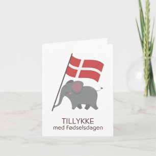Danish Birthday Card – Tillykke med fødselsdagen