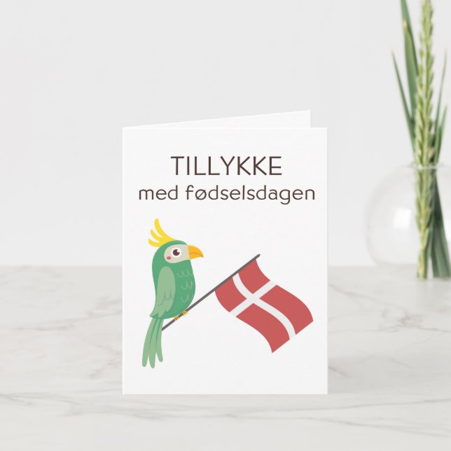 Danish Birthday Card – Tillykke med fødselsdagen (Front)
