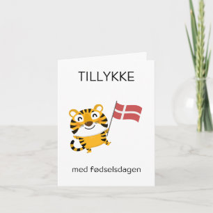 Danish Birthday Card – Tillykke med fødselsdagen
