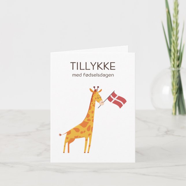 Danish Birthday Card – Tillykke med fødselsdagen (Front)