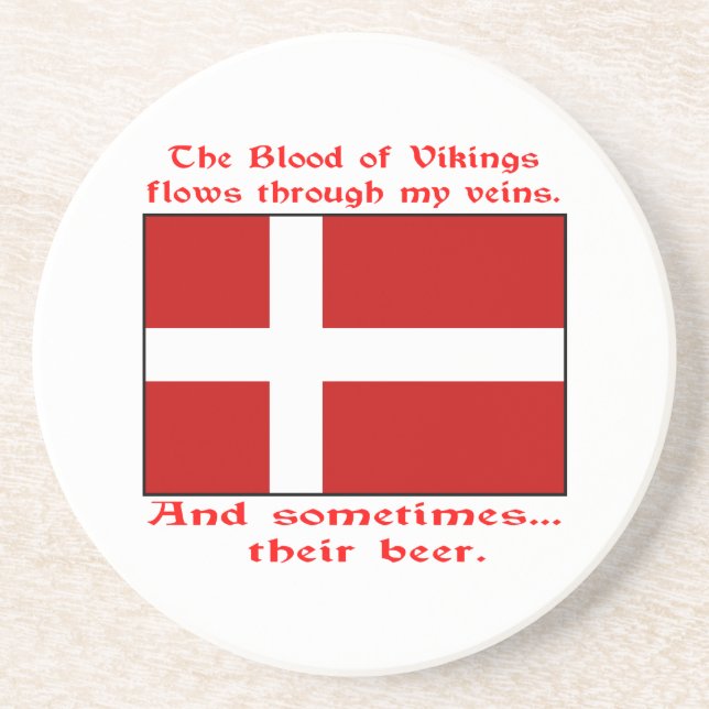 Danish Blood & Beer Viking Coaster (Front)